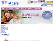 Tablet Screenshot of pa-care.co.uk